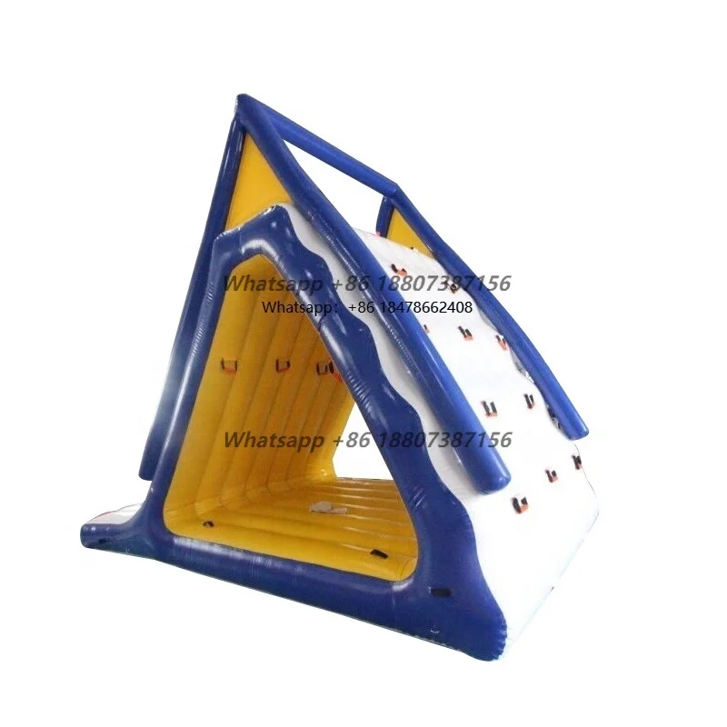 

Ready to Ship High Quality Factory Price Inflatable Floating Water Park Equipment Trampoline Water Triangle Slide for Sale