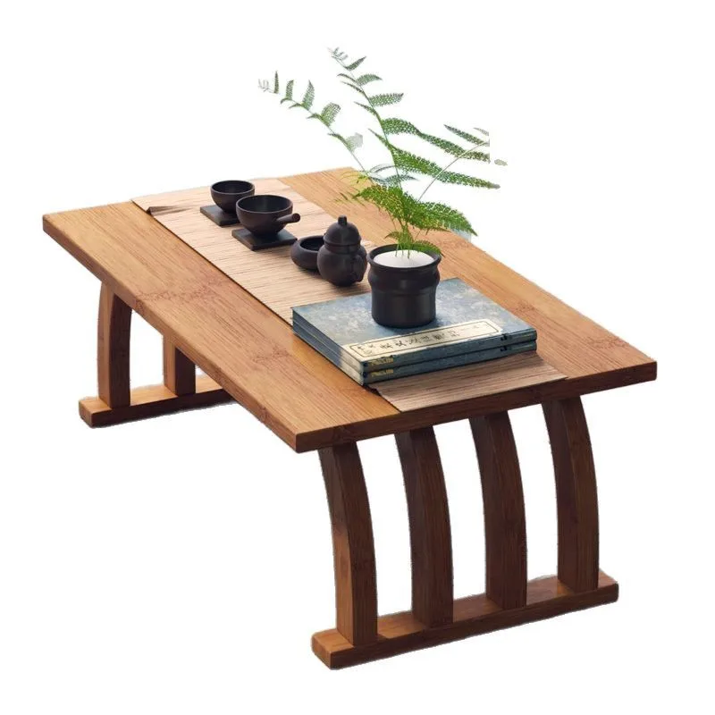 

Chinese bay window small coffee table tatami simple window sill balcony bamboo tea table
