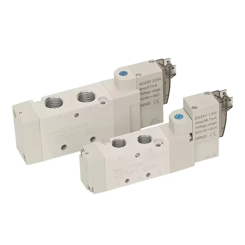 HLH 5V Pneumatic Solenoid Valve 5V110-06 DC12V DC24V Air Control Valve 5V210-08/5V220-08/5V230-08 AC220V Directional Control Val