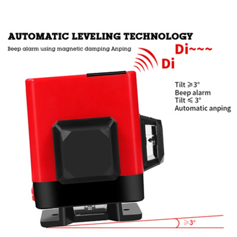 12 line level instrument green light wall paste instrument wall paste instrument 360 flat water meter 3D