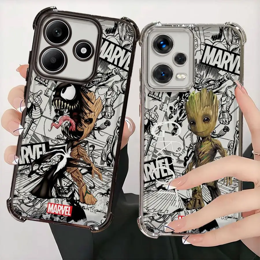 

Чехол для телефона Marvel Groot Cool для Redmi Note 14 Pro Plus 13C 11s 12 10 Lite 9 Pro Note 13 A3 A5 11 K80