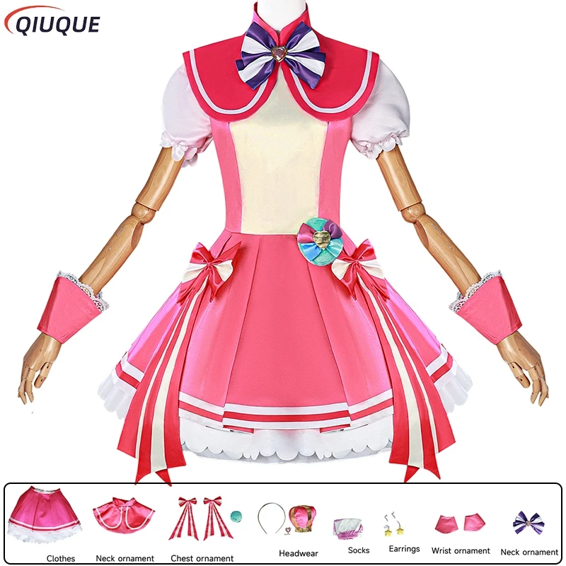 

Anime Wonderful Precure Cosplay Inukai Komugi Cosplay Costume Women Girls Dress Hallowmas Party Outfit