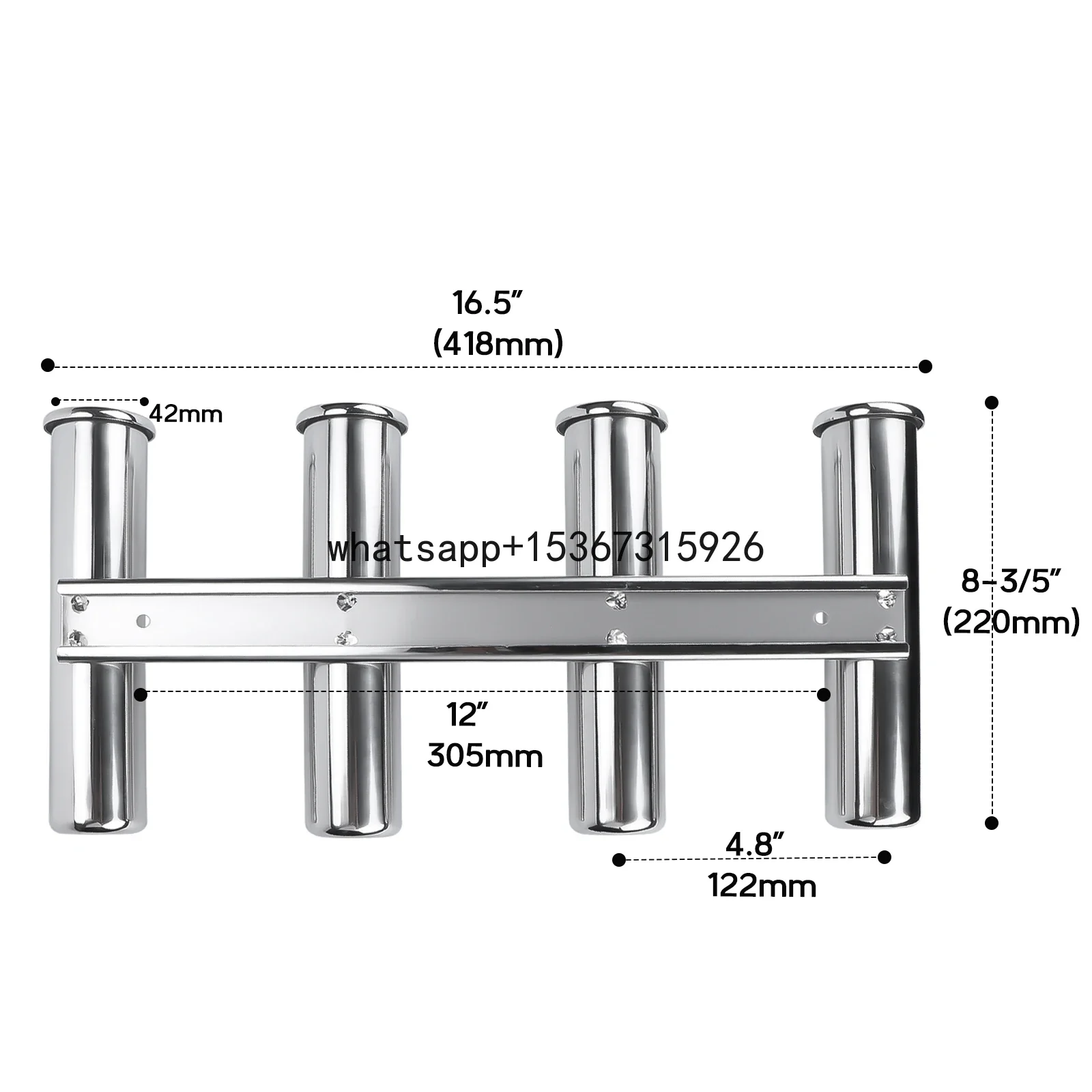 Boat Accessories Wall-Mounted Stainless Steel Fishing Rod Holder  Fishing Pod Rack for Marine Boat Camper RV