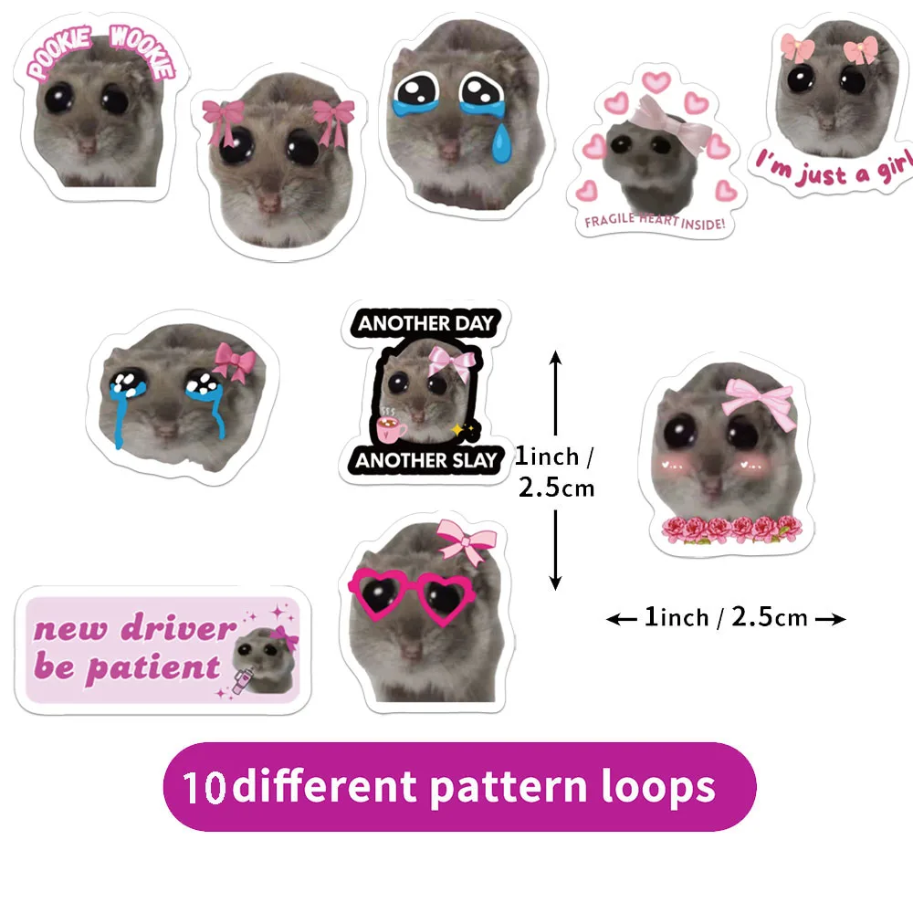 500 قطعة الإبداعية مضحك حزين الهامستر ملصق لفة ملصقات الزخرفية لوح التزلج سطح المكتب الحالات الهاتف أكواب المياه ملصقات دفتر الملاحظات #2