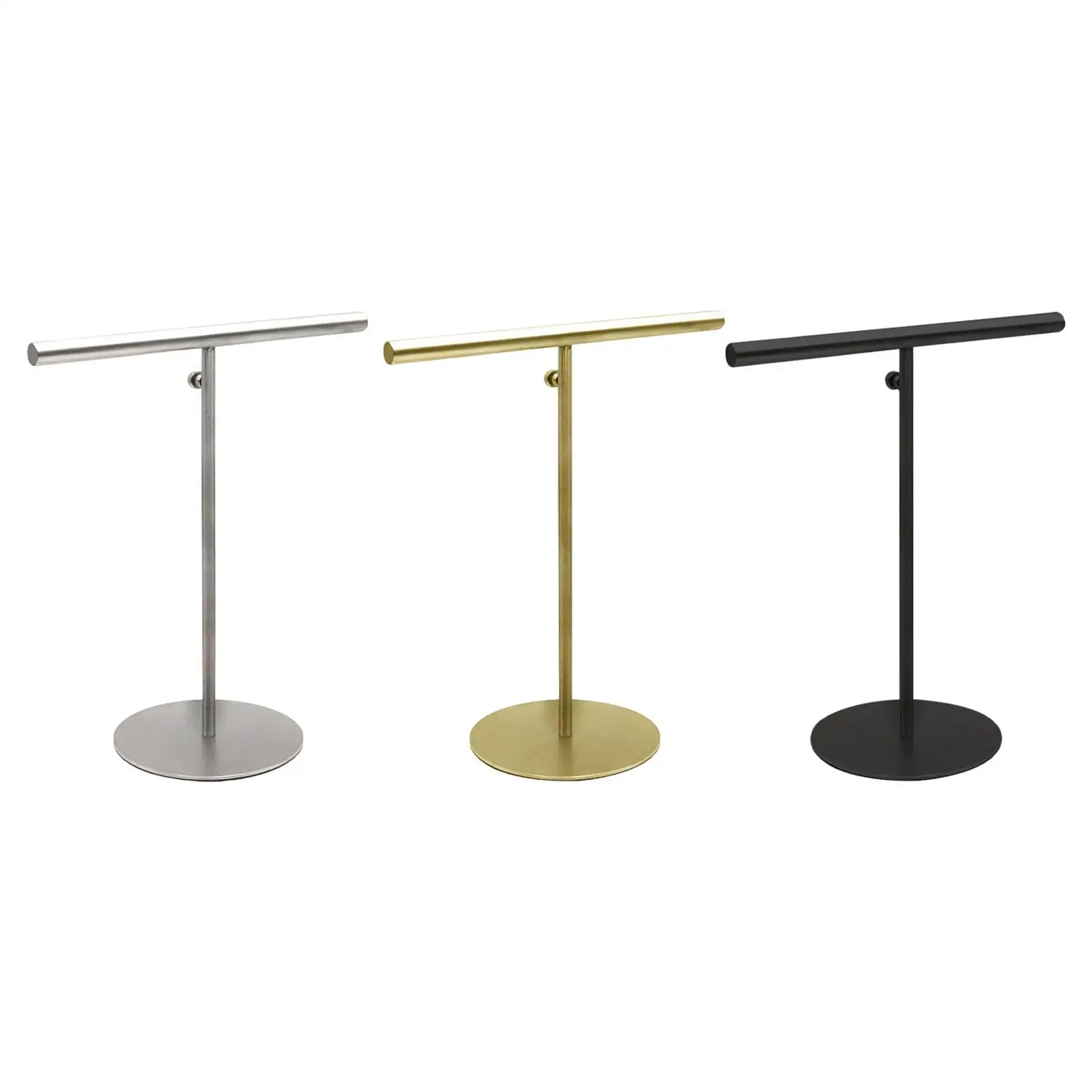 Bag Display Stand Countertop Double Hook Stainless Steel Multifunctional Freestanding Adjustable Purse Holder for Shopping Mall