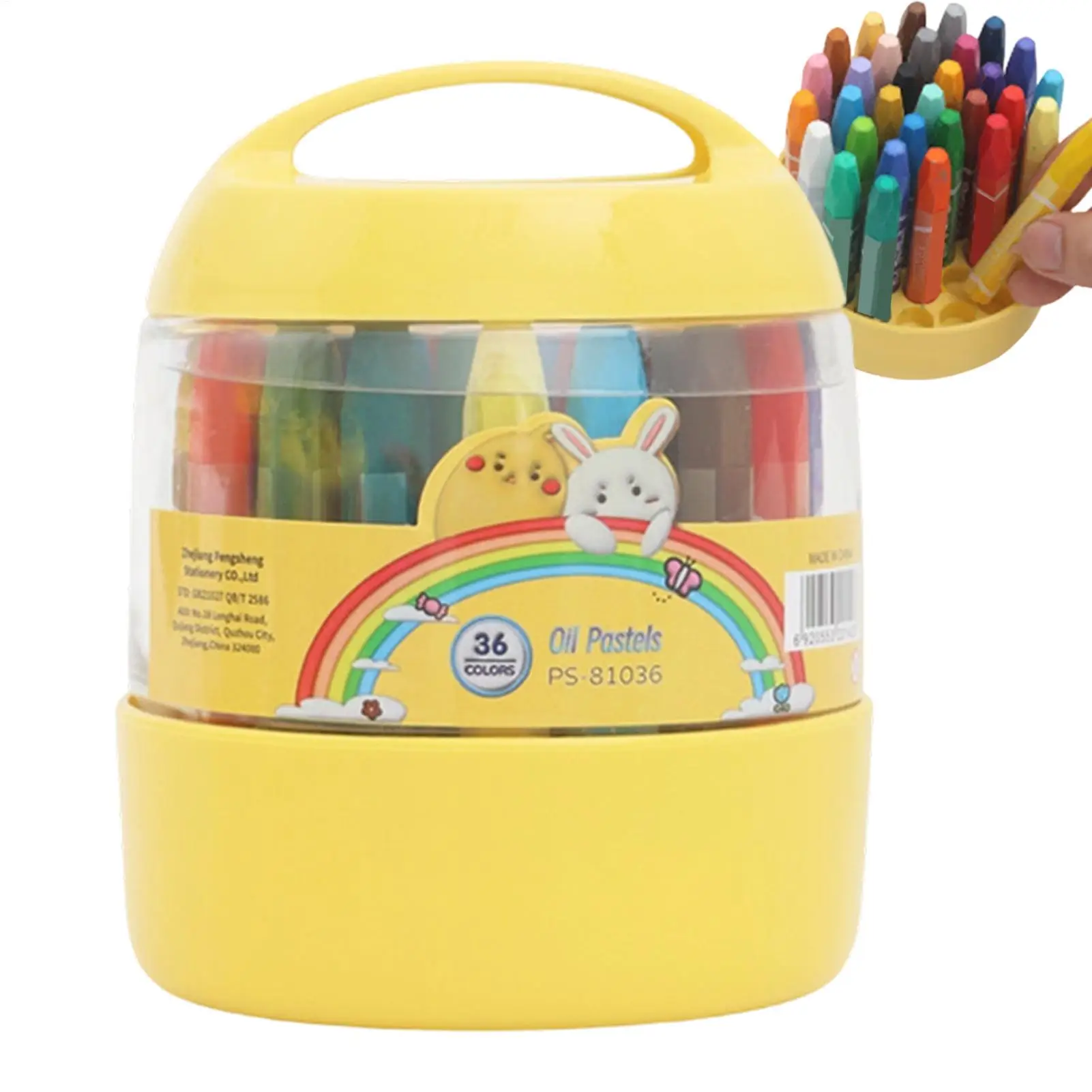 36色クレヨン油絵スティック水洗い可能カラーリングマーカー子供用お絵かき落書きクレヨンセット3歳～12歳向け