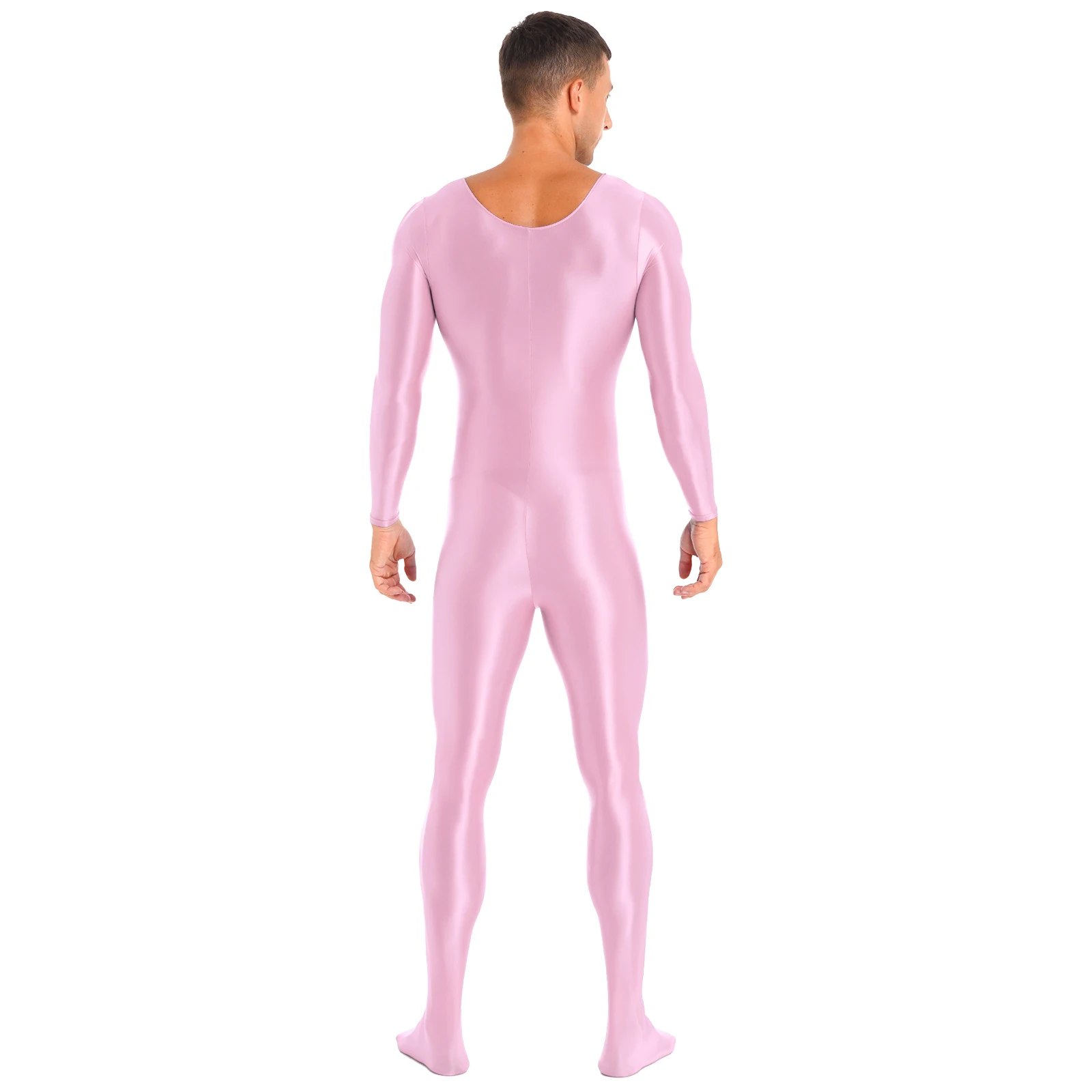 เซ็กซี่ Mens Zentai Playsuit สูท Jumpsuits Catsuits บอดี้สูทชุดบัลเล่ต์โยคะกีฬาเสื้อผ้า Tights Leotard Glossy ชุดว่ายน้ำ