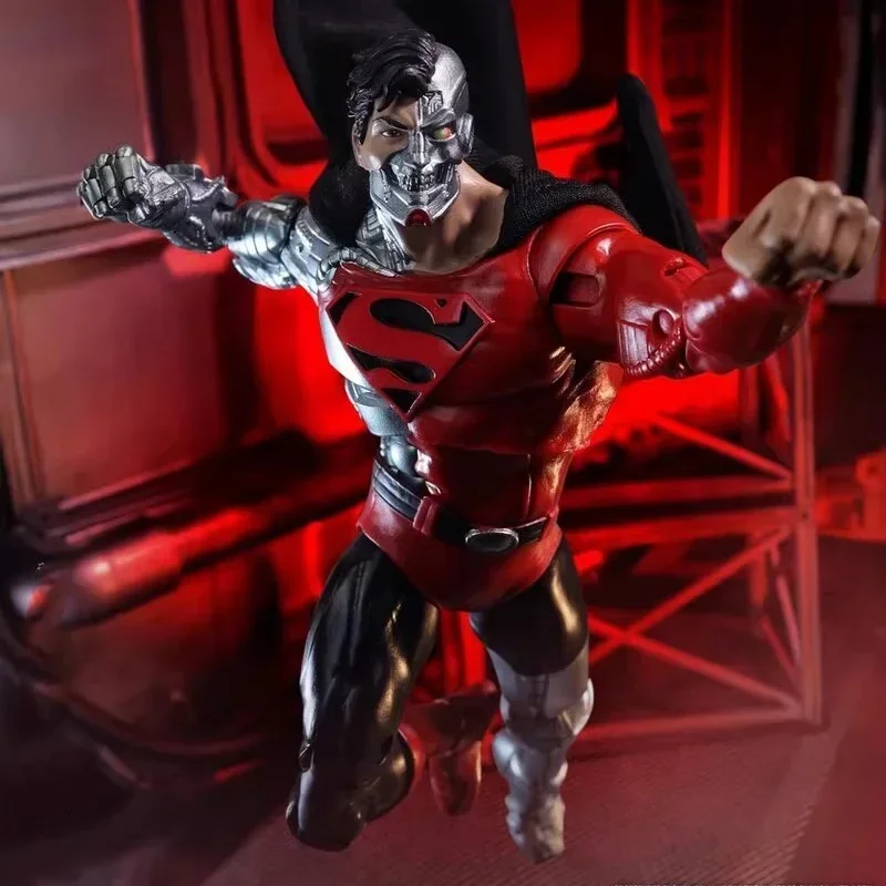 

7-inch DC Superman Anime Figure CYBORG Superman Actionable Figure Mechanical Superman Green Lantern Comic Model Toy In stock