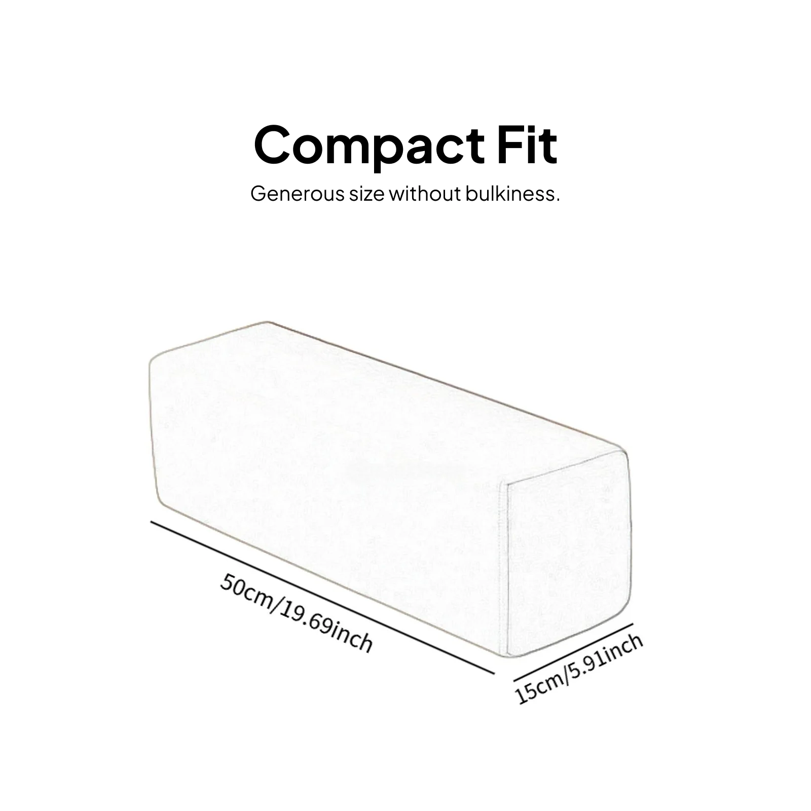High Density Foam Armrest Cushion Rectangular Bolster for Reading Working Playing Sitting