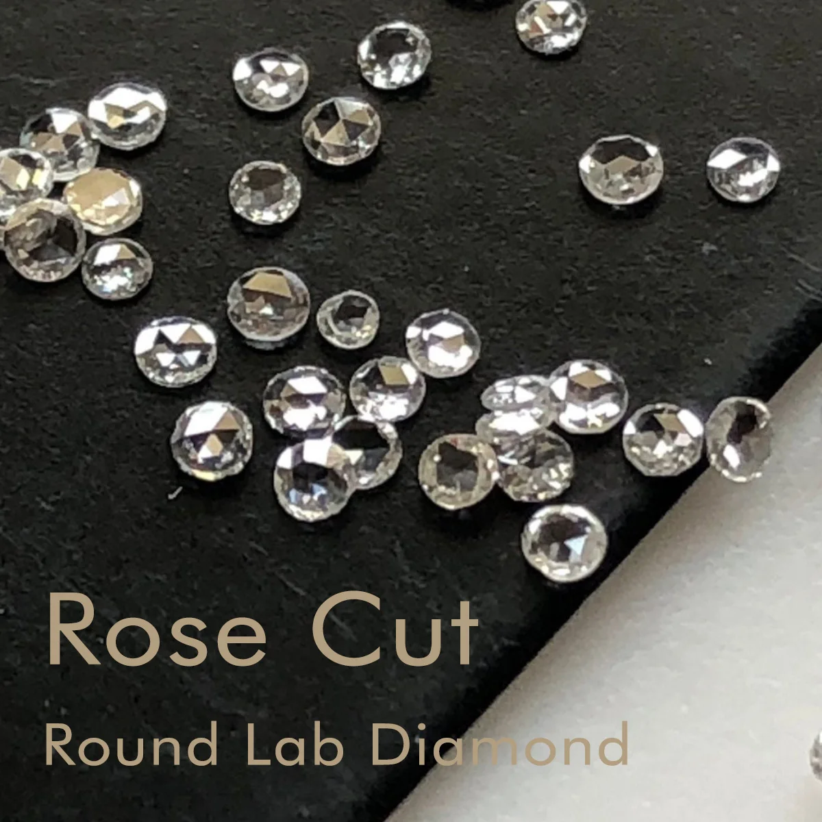 

Round Rose Cut Small Lab Diamond 1CT DEF Color VS/VVS Clarity Loose Stone Different Sizes Lab Melee Diamond for Jewelry