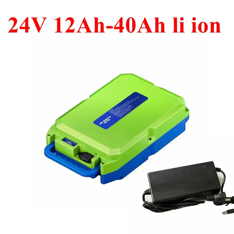 

24 15Ah 20A 12Ah li ion 24v 40ah 30Ah 25Ah lithium ion battery with BMS for wheelchair golf car scooter Grass mower +charger