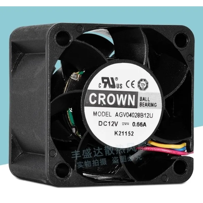 New Cooler Fan for CROWN AGV04028B12U 4028 12V 0.66A Cooling Fan 40 * 40 * 28MM