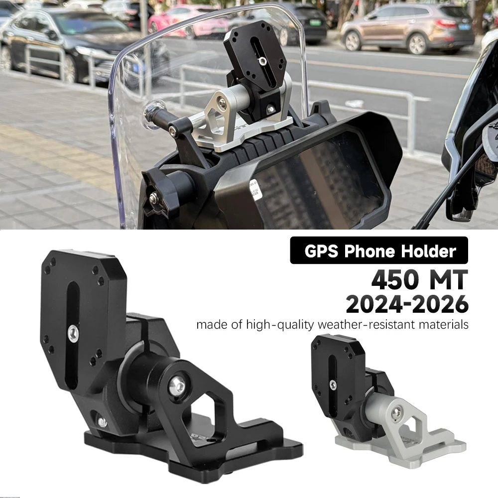 For CFMOTO 450MT 450 MT 2024- Motorcycle Stand GPS Mount Bracket Mobile Phone Navigation CNC Aluminum Driving Recorder Holder