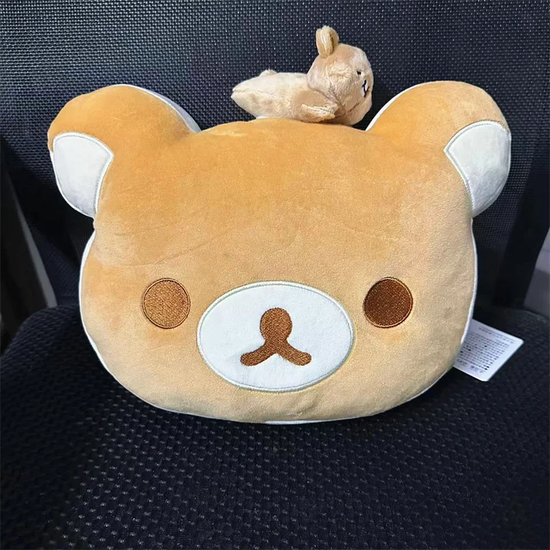 

Cute Rilakkuma Pillow Stay With Me Super Mochi Mochi Cushion Anime Bear Face Round Pillows Decor Home Sofa Room Decoration