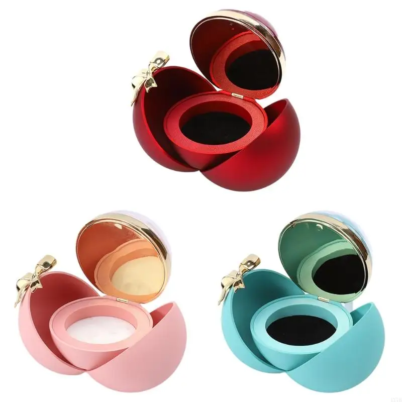 4X7B Realistic Rose Designs Rings Holder Rings Storage Box For Memorable Proposals