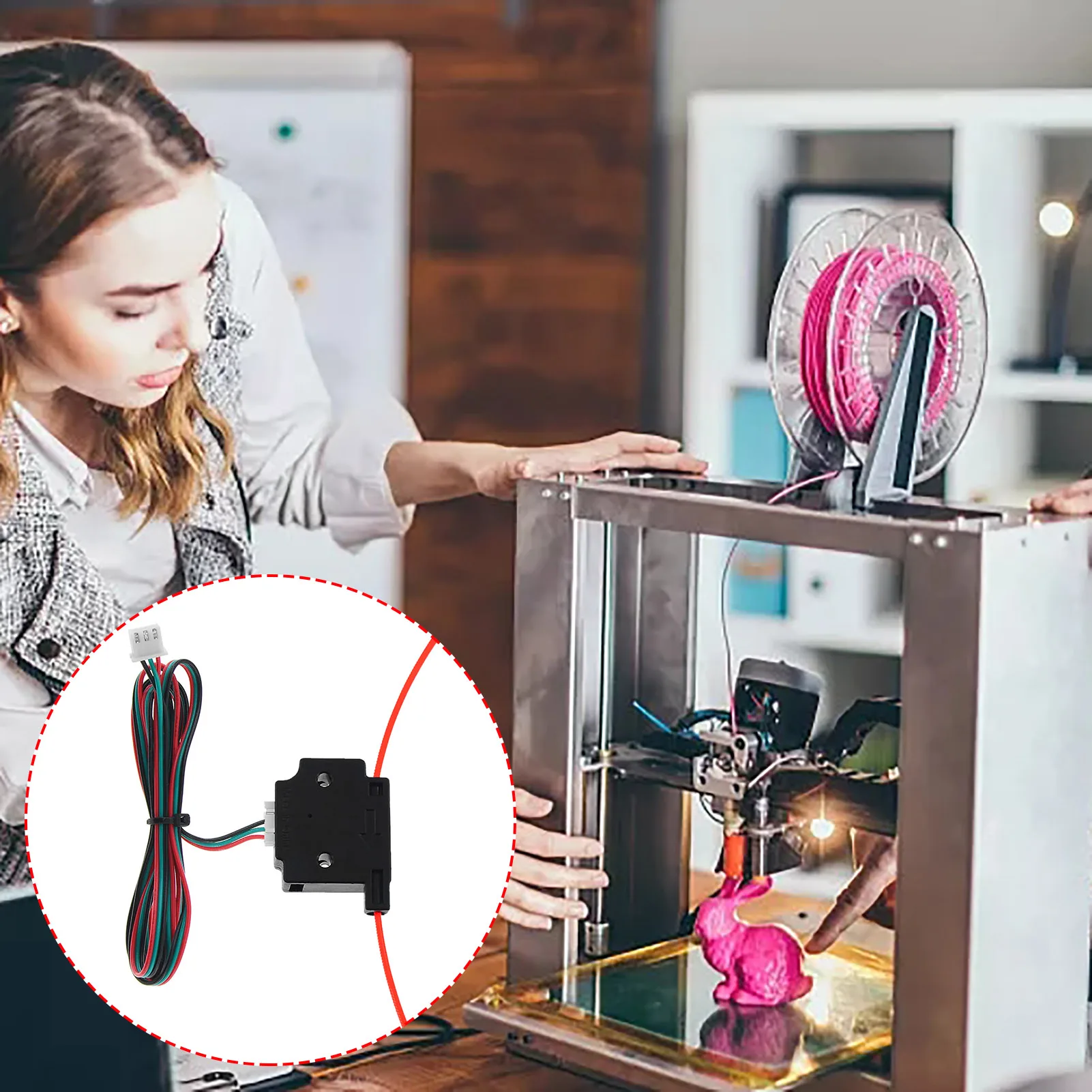 1.75mm 3D Printer Part Smart Filament Sensor Filament Break Detection Module For Ender 3 Material Runout Detection 3D Printer