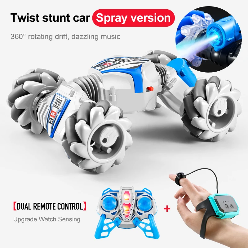 Spray oświetleniowy Stunts Twist Gesture Sensing Samochód zdalnie sterowany z napędem na 4 koła Pojazd terenowy do wspinaczki Elektryczne zabawki dla dzieci