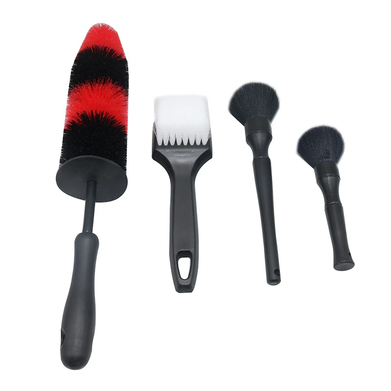 

4Pcs Car Wash Brush Set Car Wheel Brush Air Conditioner Brush Keyboard Swipe Cleaning Brush Car Decoration Tools