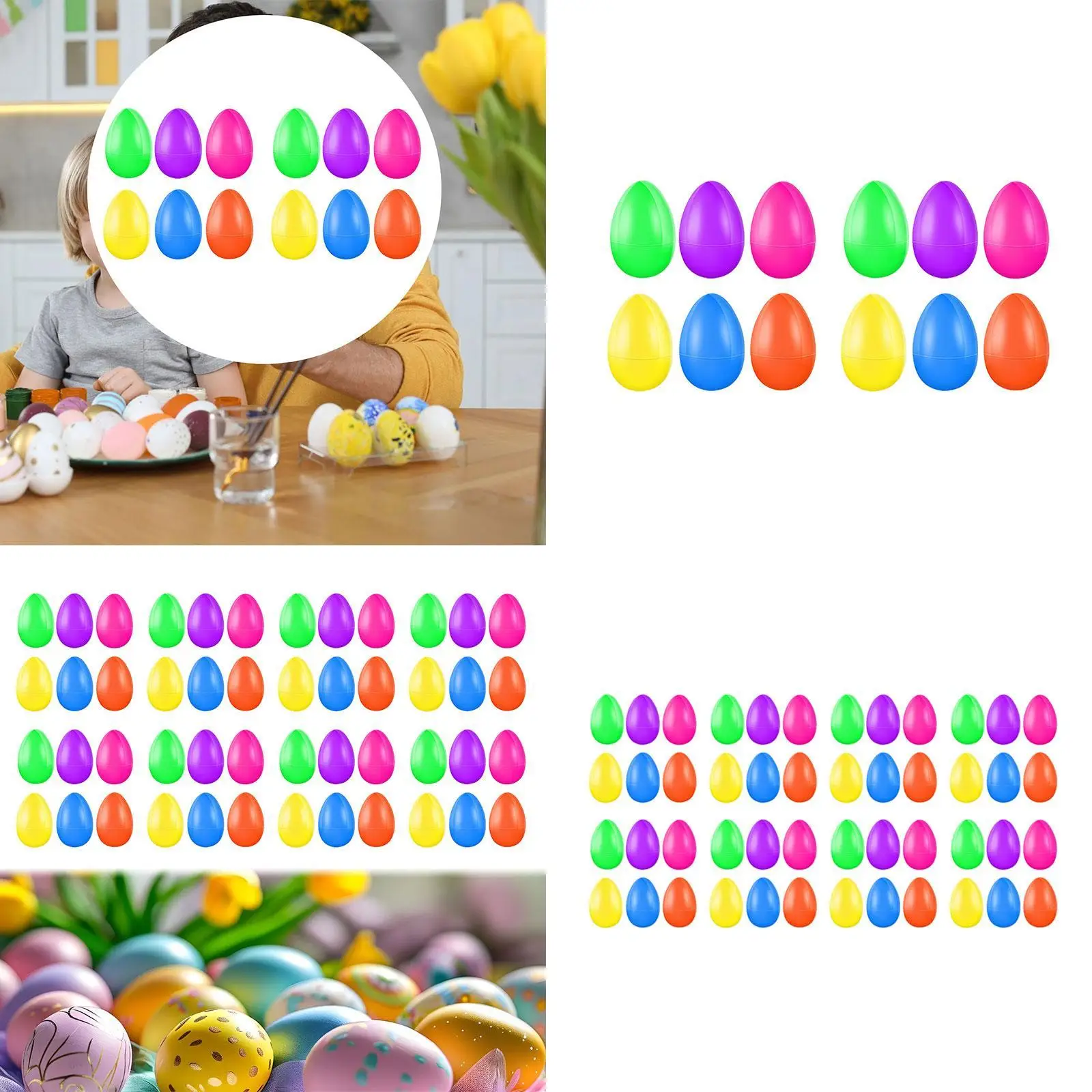 حشوات سلة عيد الفصح لبيض عيد الفصح قابلة للتعبئة، خفيفة الوزن، ألوان متنوعة، حشوات حقيبة هدايا عملية لتزيين الحفلات