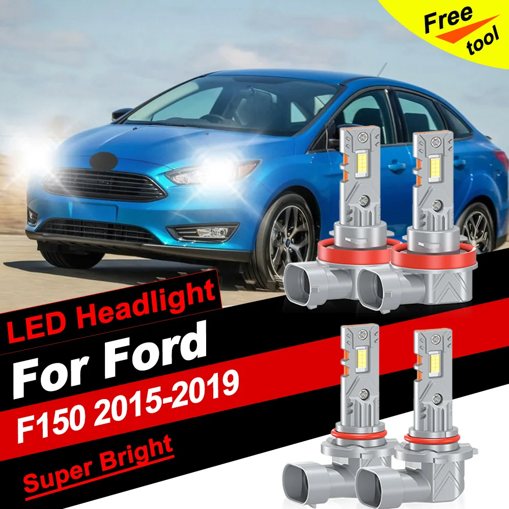 

30000LM Автомобильная светодиодная фара 6000K Белая CSP Чипы дальнего ближнего света 12 В для Ford F150 2015 2016 2017 2018 2019 Plug and Play