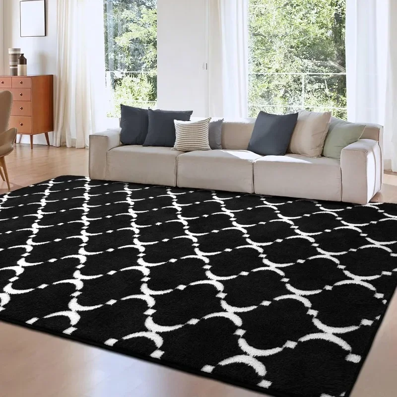 

Modern Geometric Area Rug for Living Room Bedroom, Large Indoor Floor Carpet Teens Girls Kids Nursery Home Decor