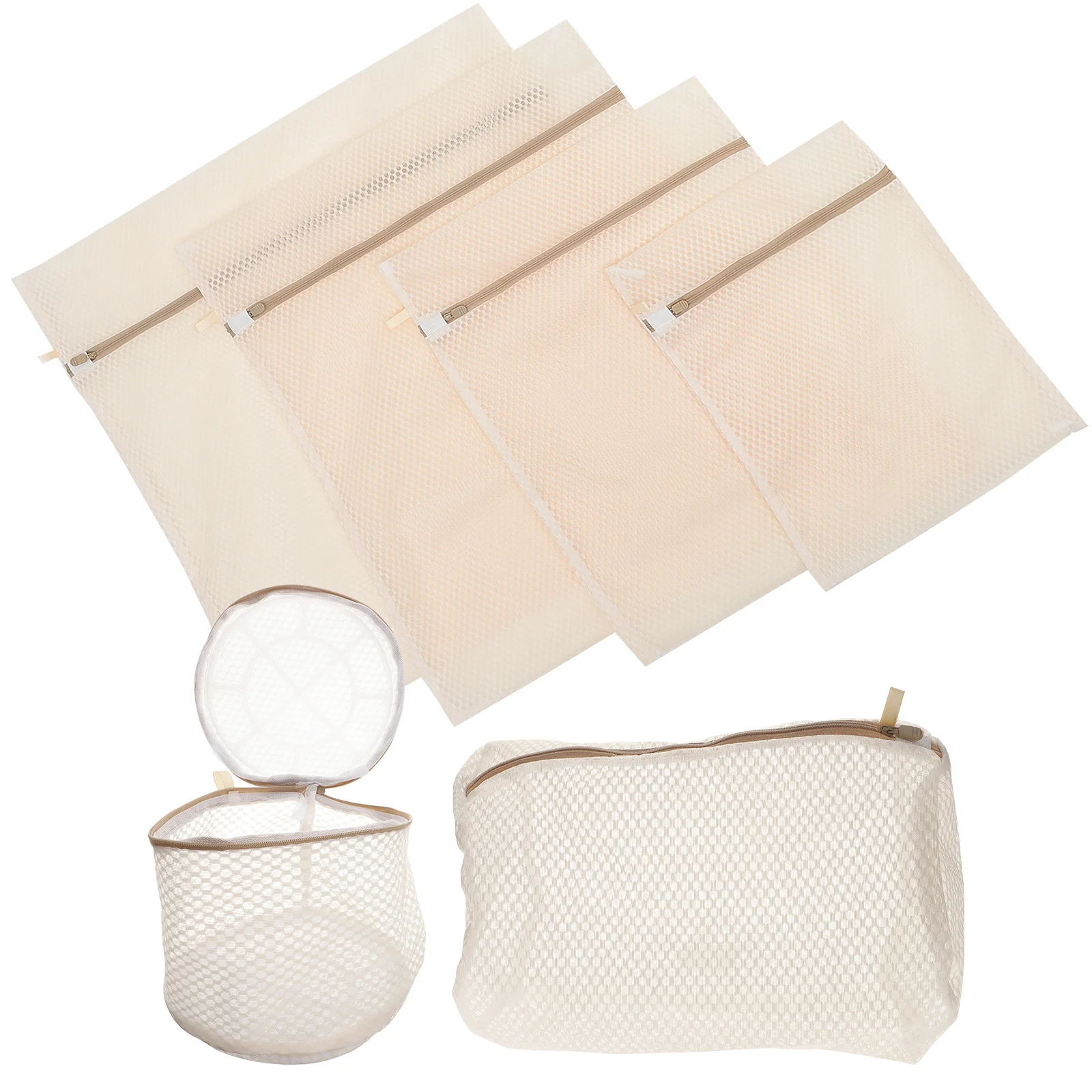 

6Pcs Laundry Mesh Wash Bags Bra Underwear Laundry Organizer Clothes Protection Zippered Mesh Bags for Delicates
