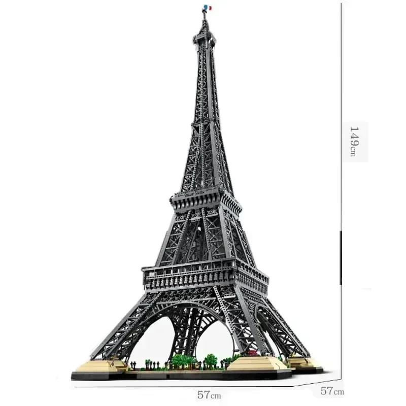 10001Pcs Eiffel Tower Bulding Blocks 1.5M Compatible 10307 Tall Model Bricks PARIS Architecture for Birthday Kids Gifts Toys