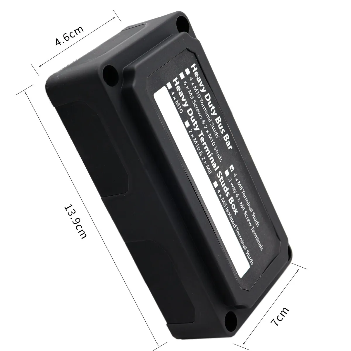 Bus Bar 300A 4 M8 Terminal Studs Power Distribution Block Heavy Duty Automotive Car Boat Negative Terminal Block