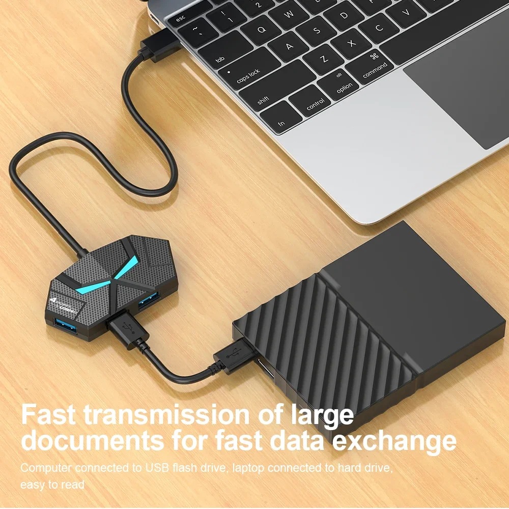 HUB USB 3.0 a 4/7 porte Docking station USB da 5 Gbps HUB USB Splitter USB Adattatore OTG con porta di alimentazione TIPO C per PC portatile MacBook