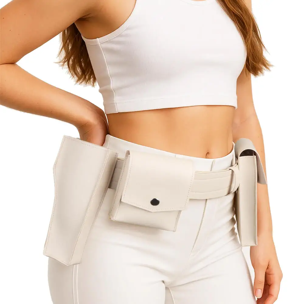 

Padme Leather Belt with Pockets Holster Amidala Cosplay Props Halloween Carnival Costume Accessories