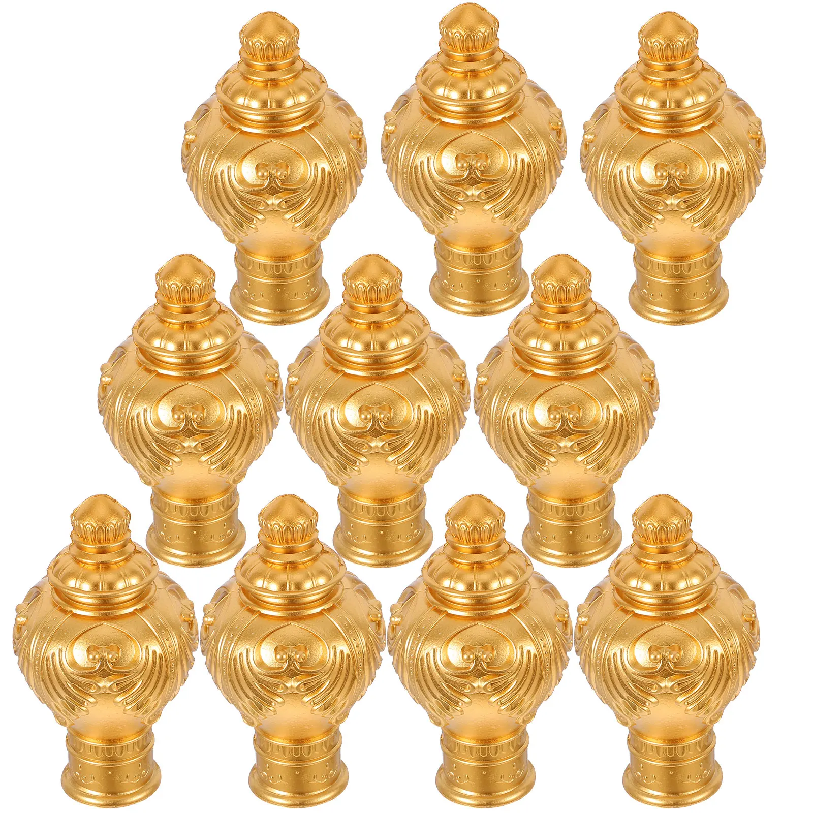 20pcs Rod Finials For Poles Decorative Curtain Window Curtain End Stopper Finials End Caps For Window Drapery Pole