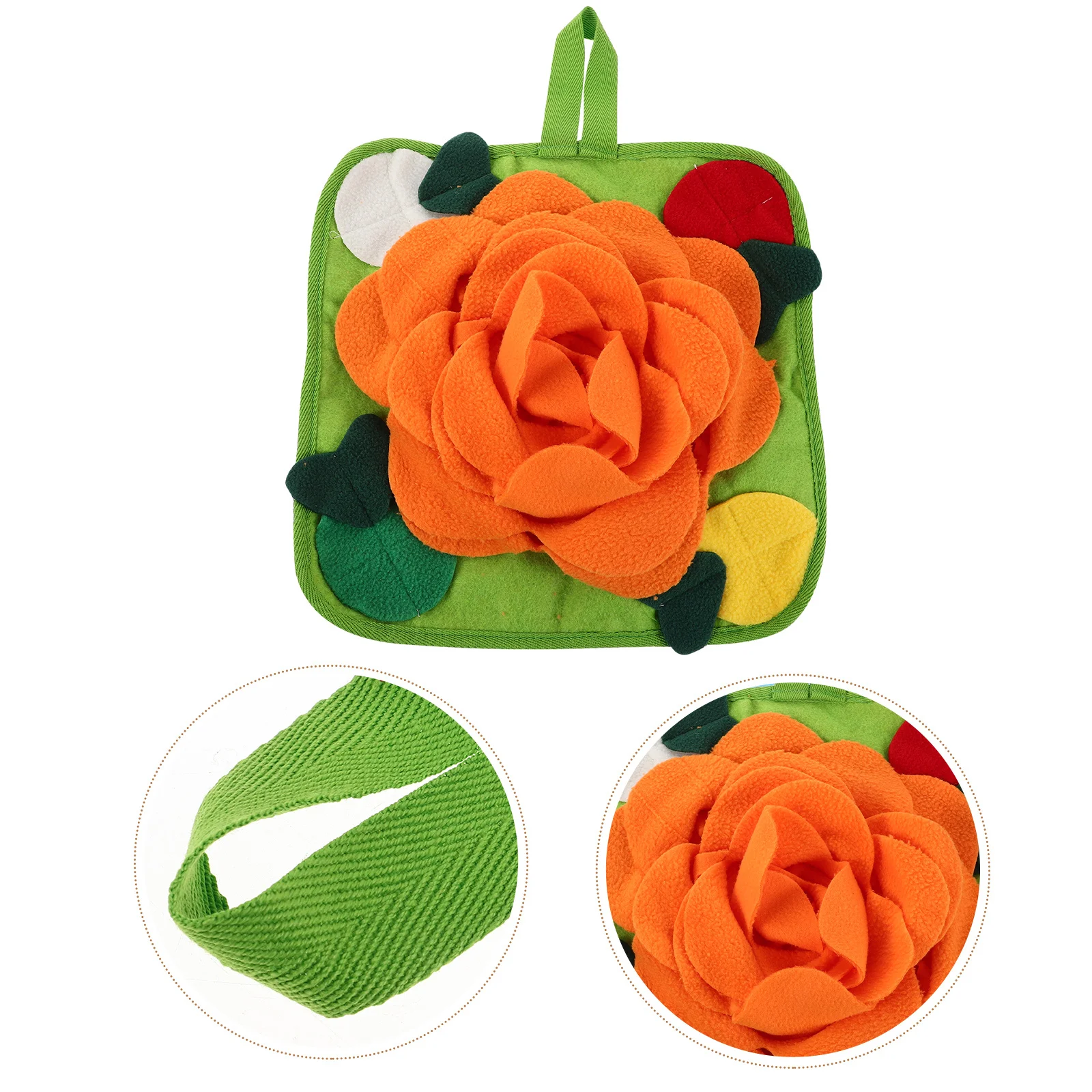 

Pet Slow Feeding Orange For Rabbits Hamsters Birds Snuffle Mat Small Animals Bunny Foraging Interactive Feeding Pad