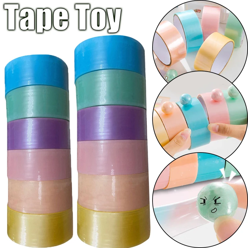 

DIY Ball Tapes Toys Kids Funny Sticky Craft Tape Supplies Wrapping Crafts Adhesive Colorful Handmade Game Educational Toys