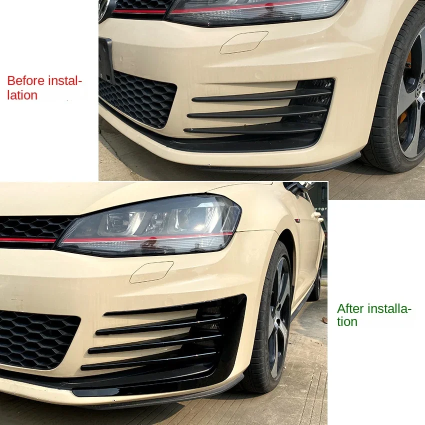 For VW Volkswagen Golf 7 Mk7 GTI 2013-2017 High Quality Fog Lamp Cover Sport Front Fog Light Hoods Bumper Grille Shrouds Tuning