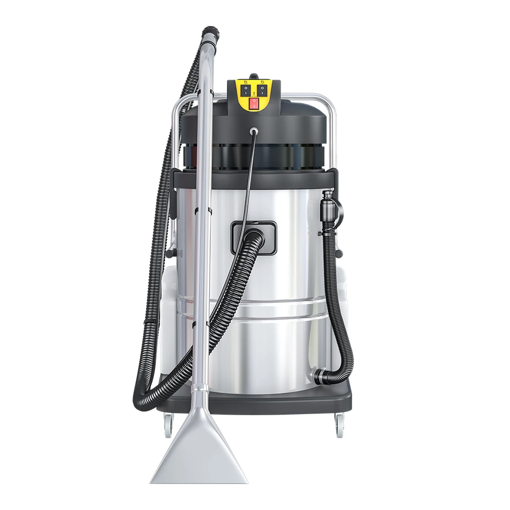 

Commercial 60-Liter Wet Dry Vacuum Carpet Sofa Cleaner Electric Car Wash Machine Stainless Steel 2110W 220V 1-Year Warranty New