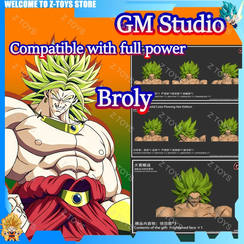 

Hot GM Studio Dragon Ball Z SHF Broly Super Saiyan God Head Sculpt Anime Action Figure Head Carving Collectible Model Toy Gift