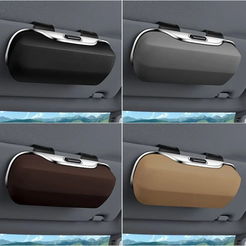 

Press Switch Car Glasses Box Shock-proof Expansion Space Car Sunglasses Holder Stable Lossless Installation Eyeglass Case