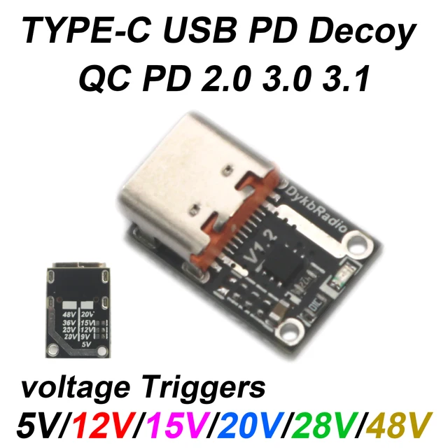 140W 5A USB TYPE-C PD Decoy QC PD3.1 Wyzwalacze napięcia Adapter 5V 9V 12V 15V 20V 28V Szybkie ładowanie Zasilacz PD do ładowania DC