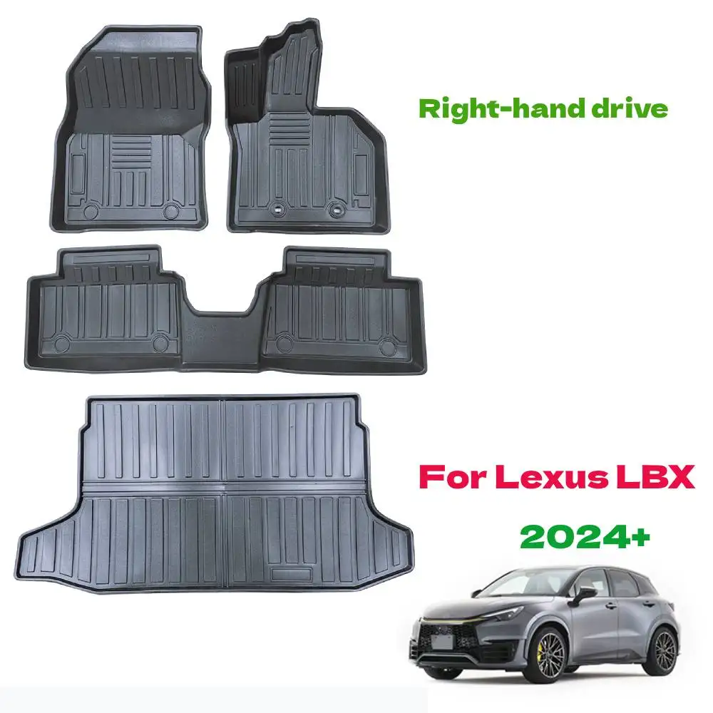 

Коврики для багажника Lexus LBX (RHD) 2024 2025 TPE Всепогодные напольные вкладыши Коврик в багажник для Lexus LBX (правый руль)