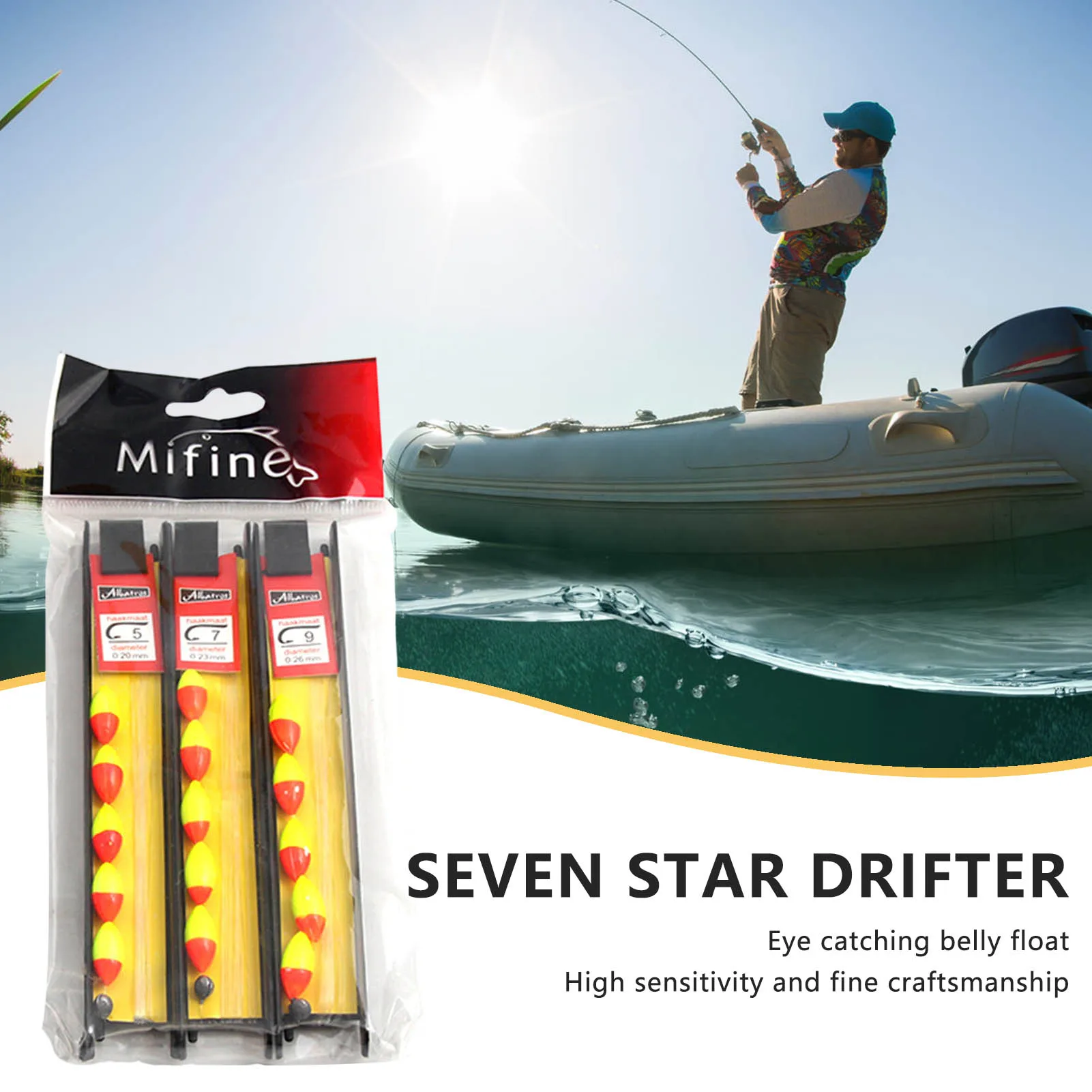 3pcs Vertical Fish Floats Hard Seven Star Float Set For Wild Fishing Big Bellied Fish Floats Practical Outdoor Fishing Gears