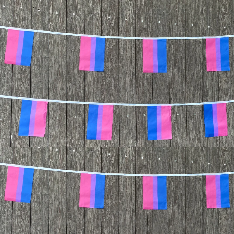 xvggdg  Rainbow string Flags  38pcs/set   Rainbow  Flags Banner Bisexual Pride LGBT Flag Lesbian Gay Parades string Flags