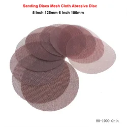 Dust Free 5 Inch 6 Inch Sanding Discs Mesh Cloth Abrasive Disc Anti-blocking Dry Grinding Sandpaper 80 to 1000 Grit