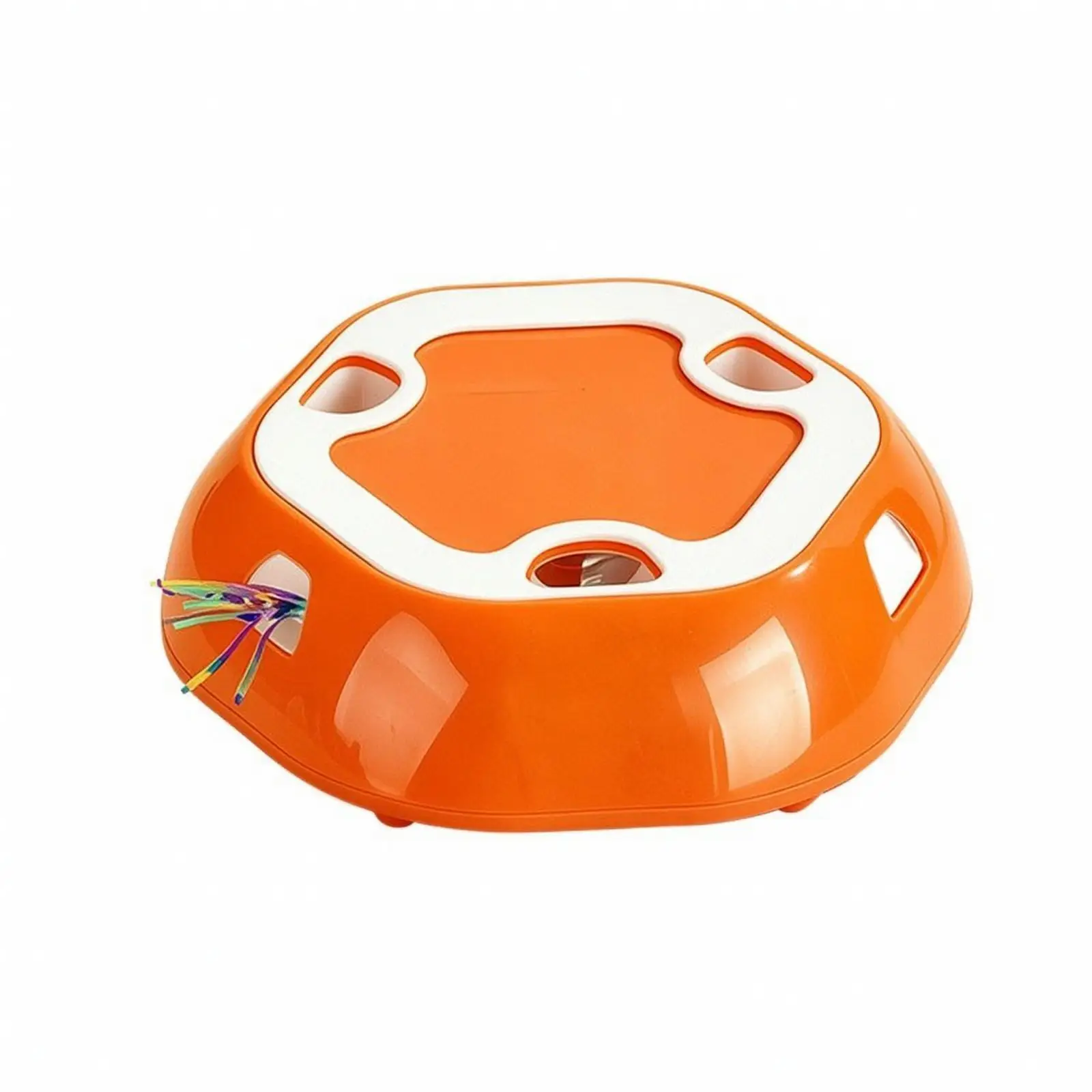 Low Profile Retractable Cat Play Wand with Holes for Curious Paws and Batting Fun