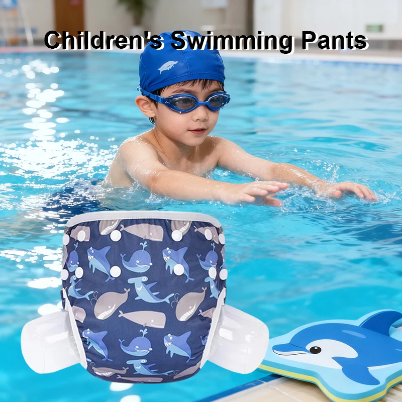 

Washable Toddler Swim Diaper - Cartoon Animal Cloth Pool Pants, Adjustable for Kids Swimwear & Baby Shower Gifts