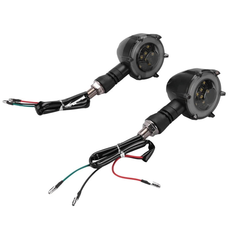 

A21F-2Pcs Motorcycle Turn Signal Modified Led Two-Color Circular Streamer Turn Signal Indicator With Daytime Running Lights