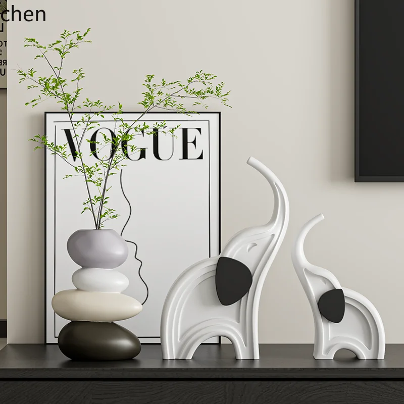 

YXY Living Room TV Counter Top Vase Decoration Ornament Elephant Decoration