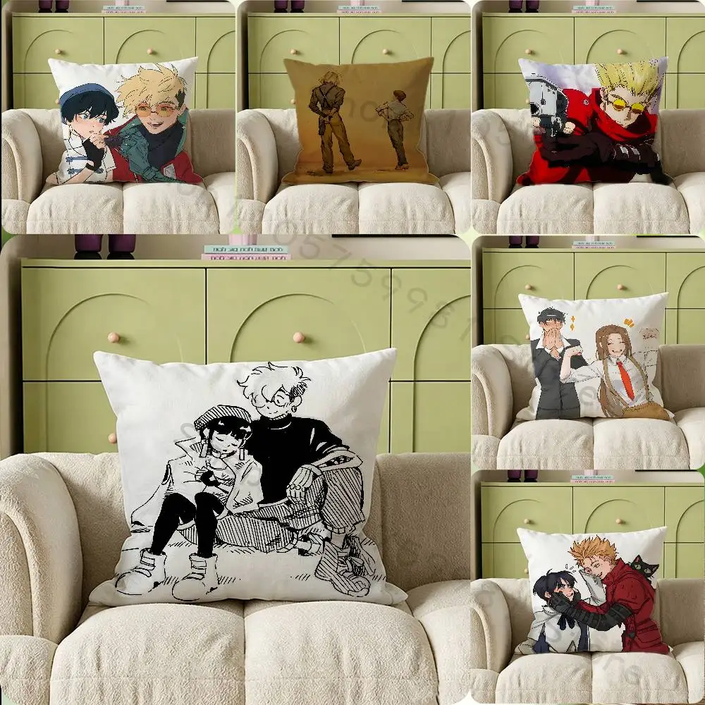CP T-Trigun V-Vash M-Meryl Stryfe Print Throw Pillow Cover Square Cushion Case for Living Room Bedroom Decor