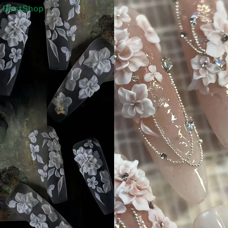 ★★★3D Silicone Nail Art Mold DIY Flower Design Templates Mold For Nails Jewelry Crafts Transparent Nails Mold Tool