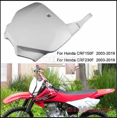 Cubierta de plástico blanca para matrícula delantera de Enduro, Motocross, Dirt Bike, para Honda CRF150F CRF230F 2003-2019 CRF 150 230 2016 2017 2018