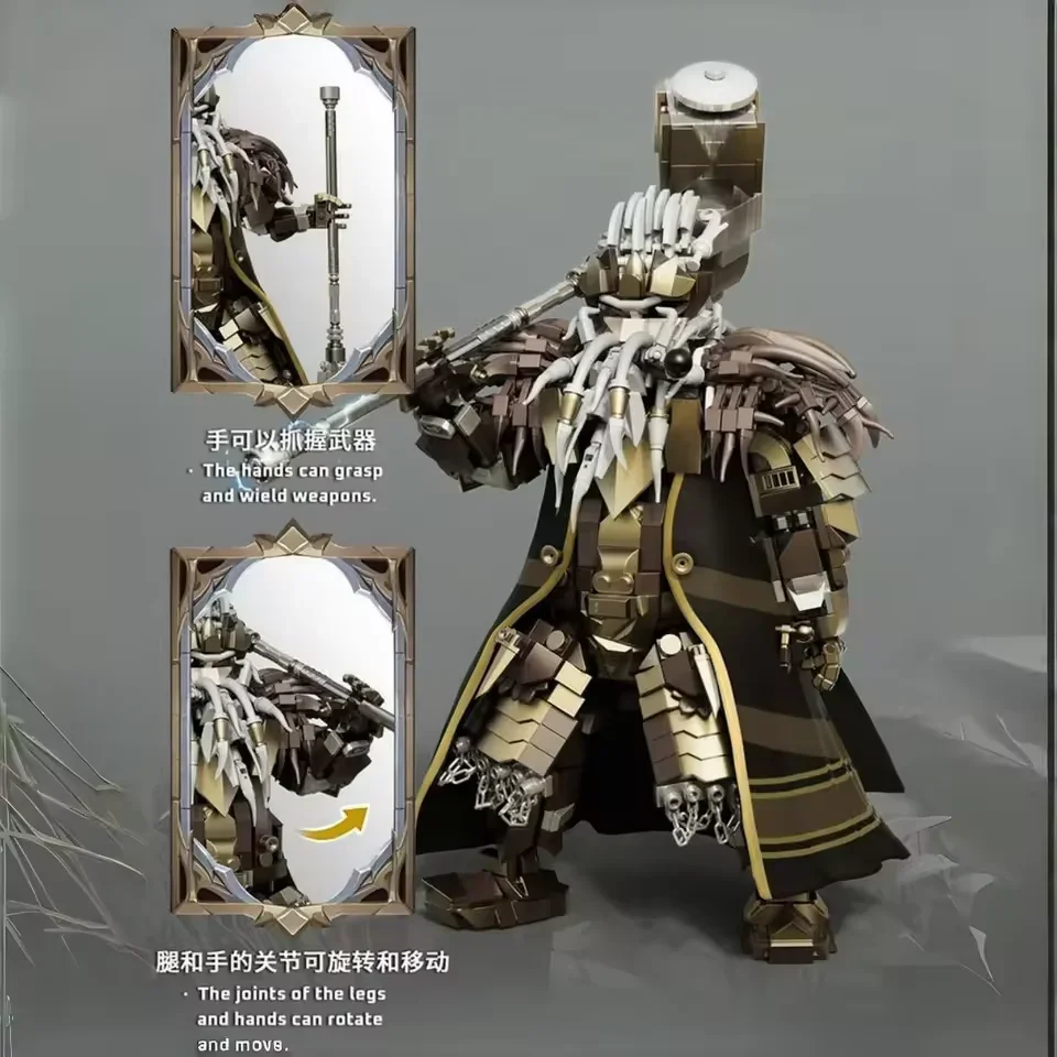 1238ピース ドワーフキング メカ ビルディングセット ファンタジーリング プロテクター 武器 ハンマーモデル パズル 男の子 大人 コレクター向け DIY ブロックギフト